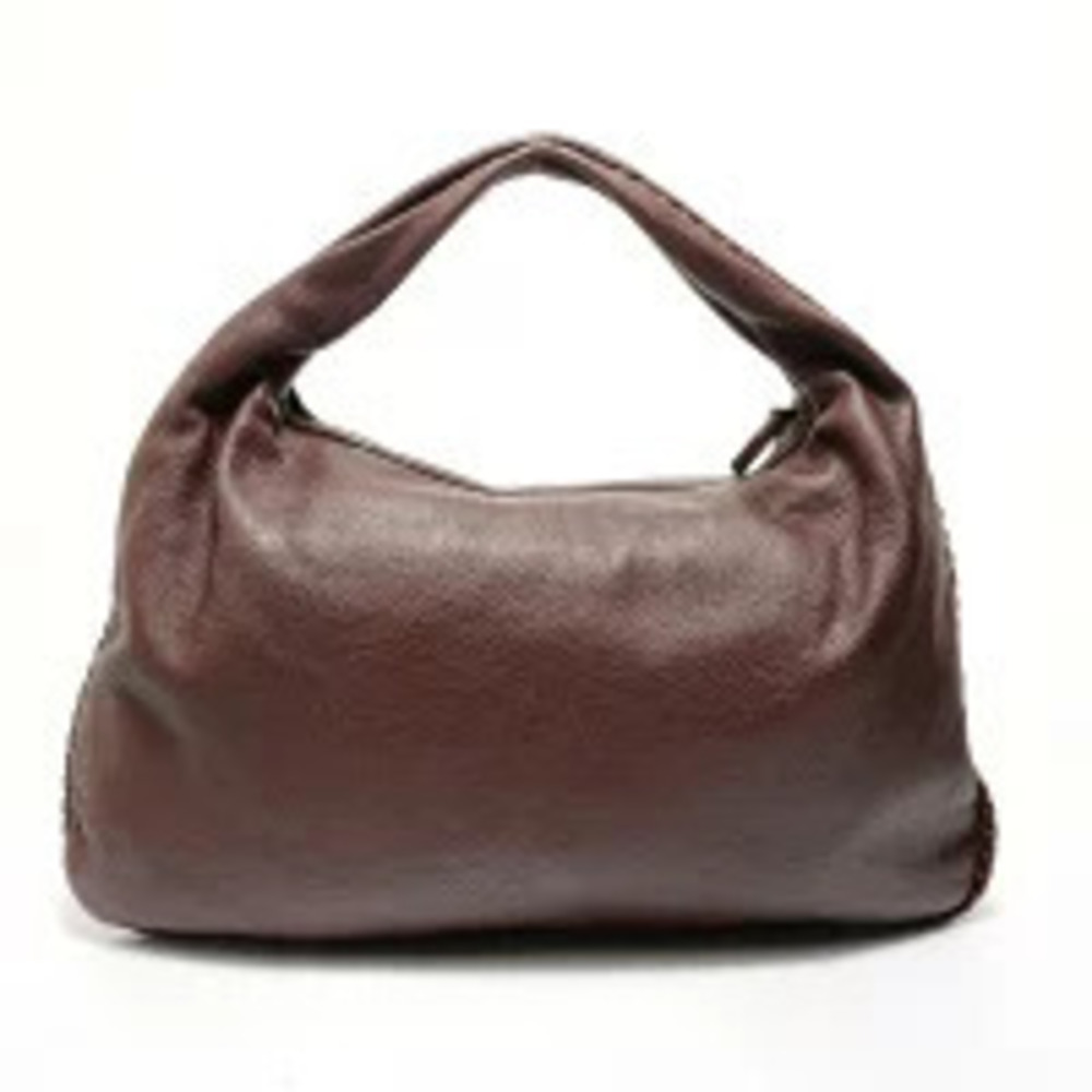 Bottega Veneta leather hobo shoulder bag brown